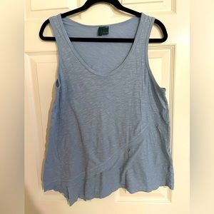 Anthropologie Left Of Center Blue Tank Size S Asymmetrical Hem
